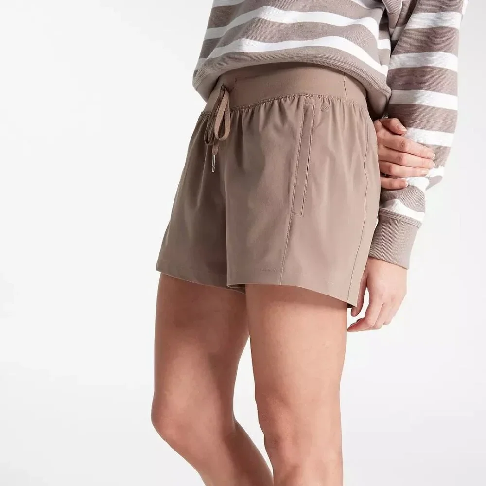 CALIA Women's Effortless TrueLight 4" Short Sueded Brown Size XS - Picture 2 of 6